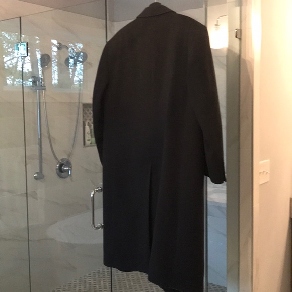 Savile Row Dark Gray Long Double Breasted Coat - Picture 6 of 6
